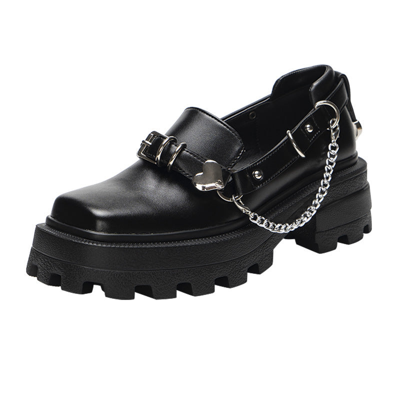 New British Style Fashion Wild Square Head Mary Jane Shoes