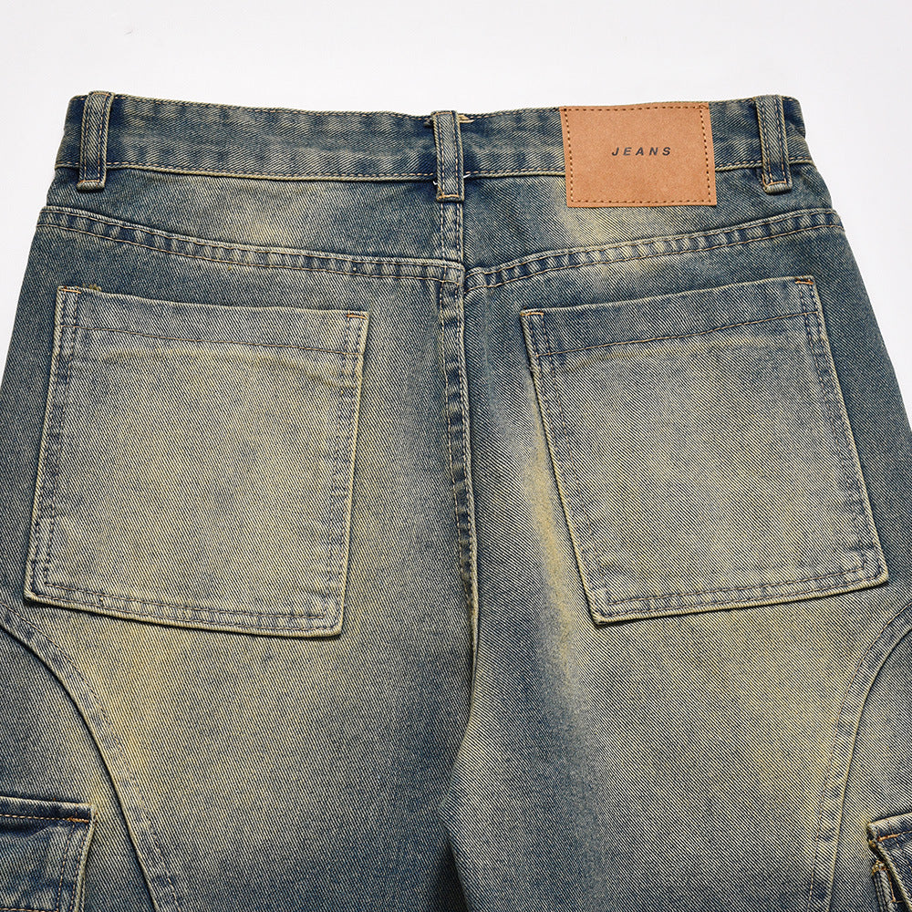 Men's Fashion Pocket Denim Jeans