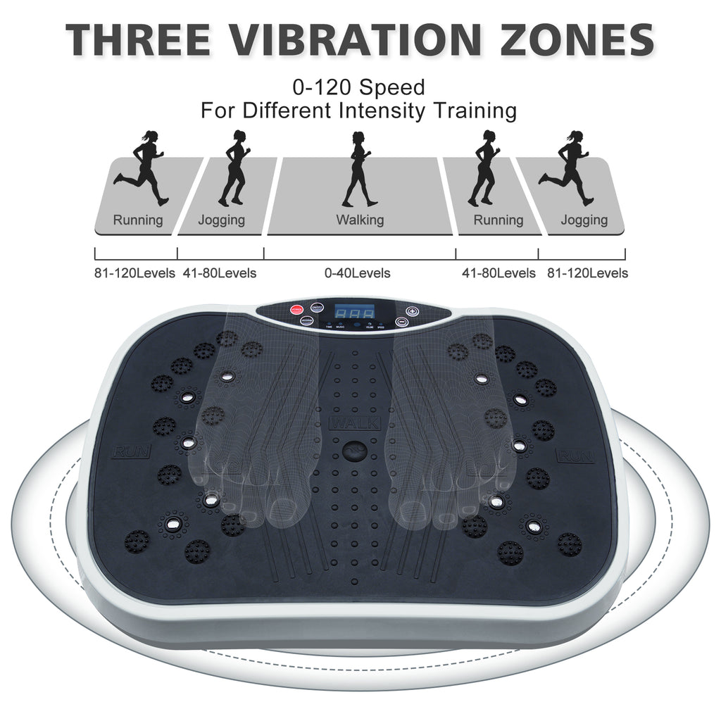 Vibration Plate Exercise Machine – Whole Body Workout Fitness Platform (Grey & Black)