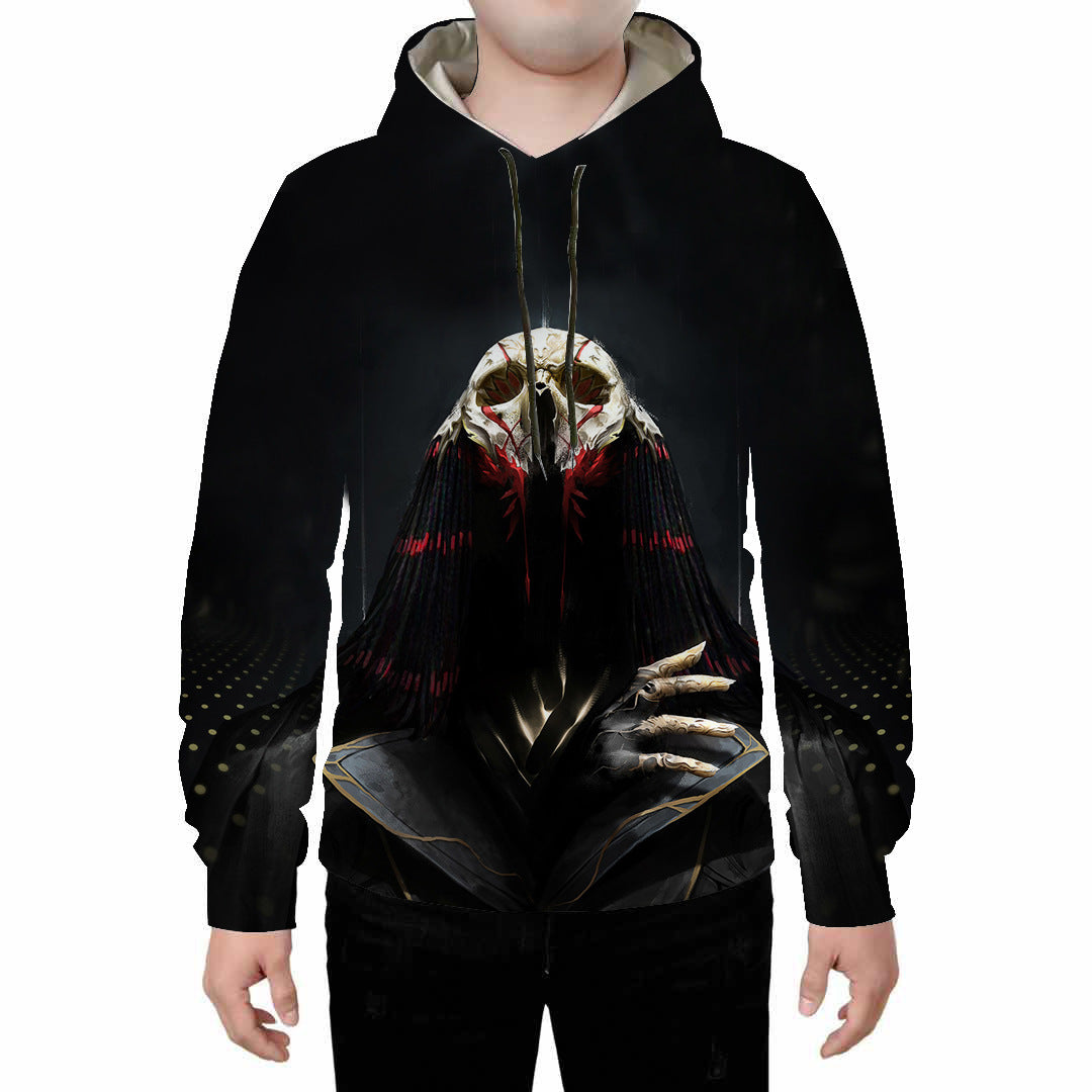 Men’s Tiger Print Digital Hoodie – Long Sleeve Hooded Sweatshirt