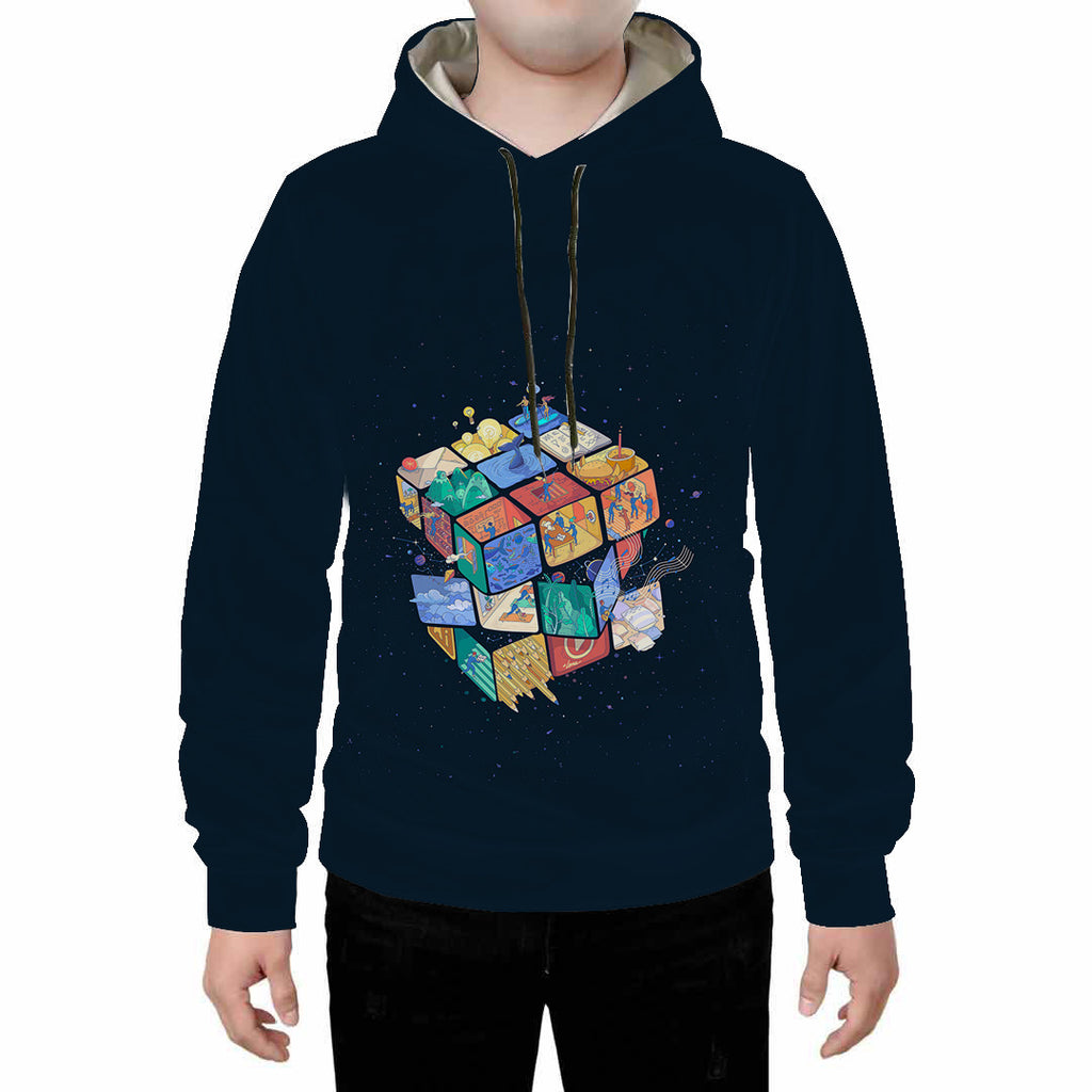 Men’s Tiger Print Digital Hoodie – Long Sleeve Hooded Sweatshirt