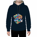Men’s Tiger Print Digital Hoodie – Long Sleeve Hooded Sweatshirt
