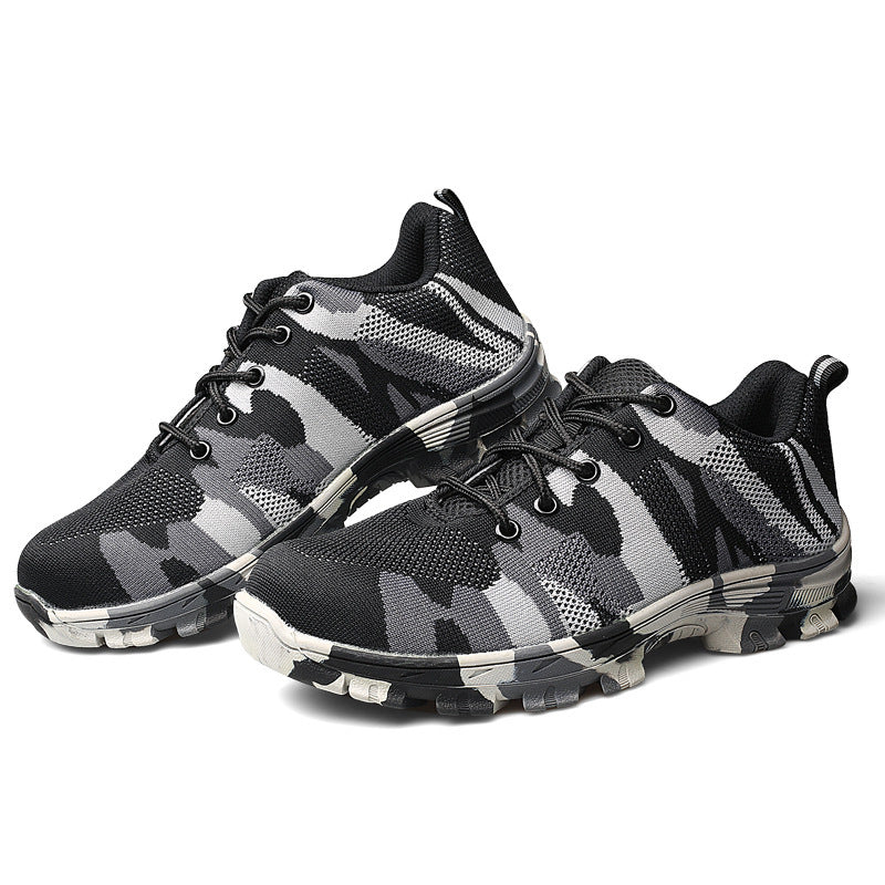 Lightweight Breathable Camouflage Safety Shoes
