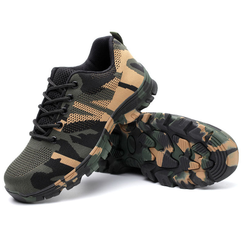 Lightweight Breathable Camouflage Safety Shoes