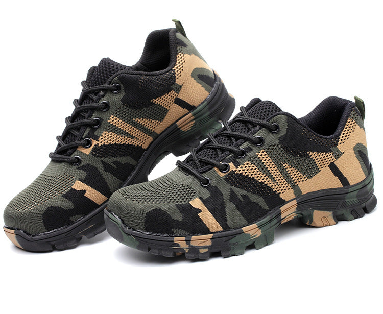 Lightweight Breathable Camouflage Safety Shoes