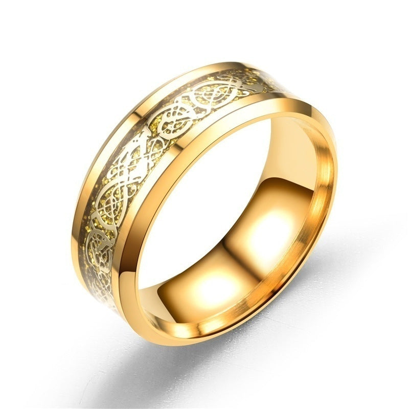 Zircon Gold Dragon Ring – Couple Fashion Ring