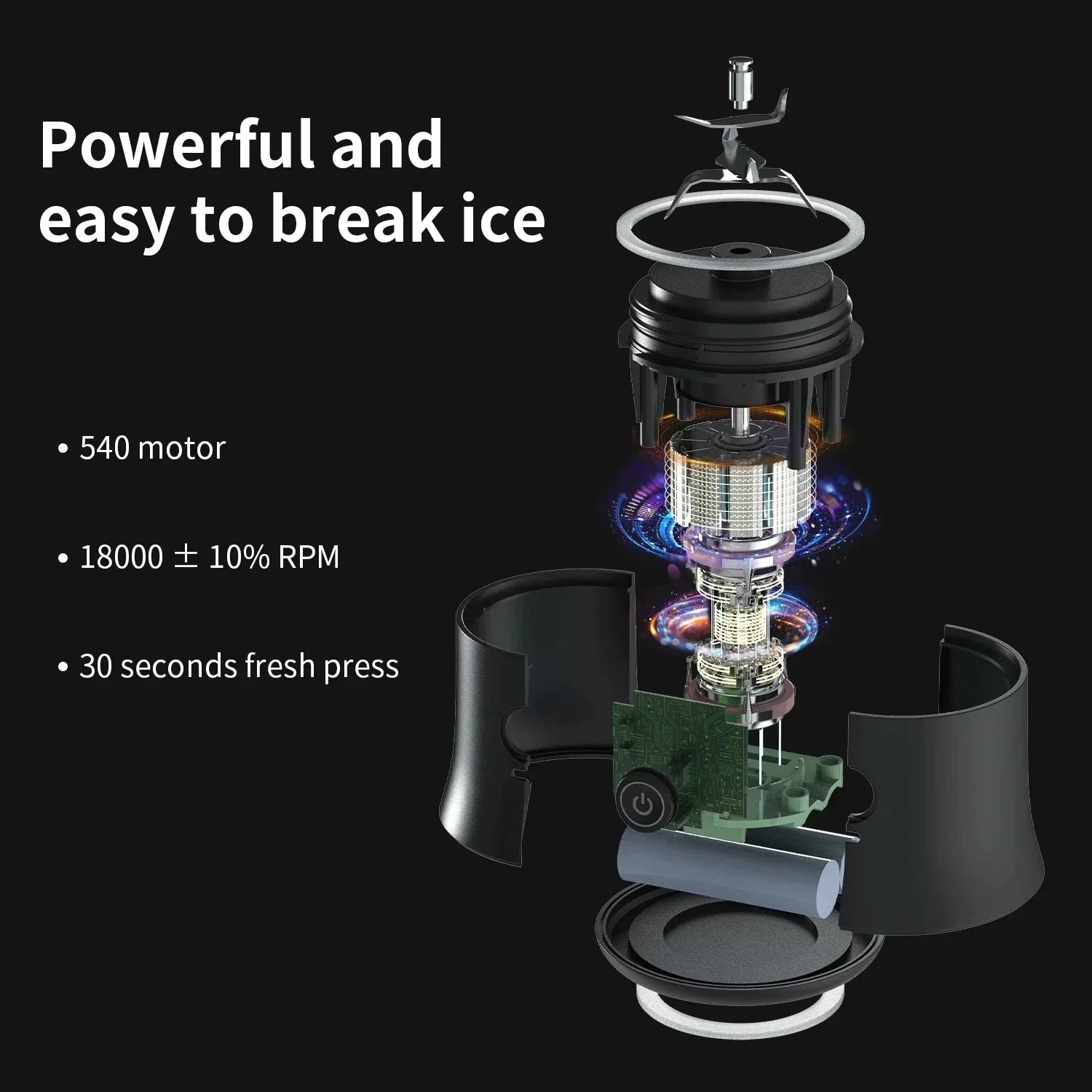 Portable Blender 600ML Electric Juicer – USB Rechargeable Smoothie Mixer