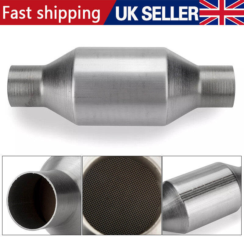 Universal Sports High Flow 400 Cell Catalytic Converter – 2 Inch Stainless Steel