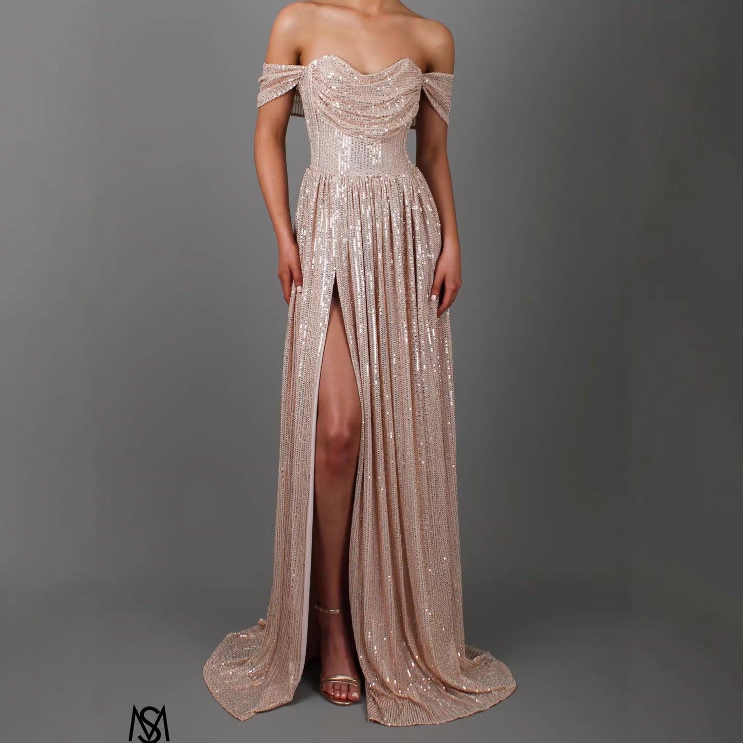 Sequin Maxi Prom Dress