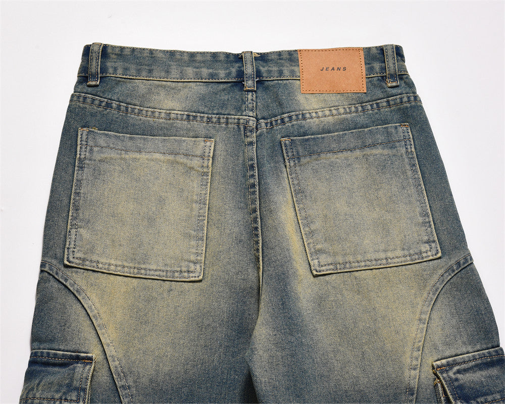 Men's Fashion Pocket Denim Jeans