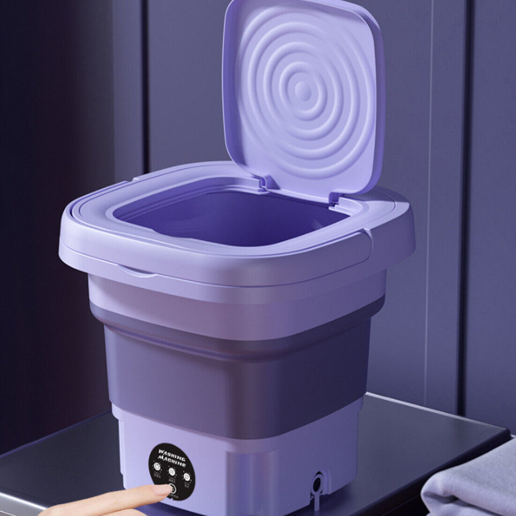 8L Portable Washing Machine Mini Washer Foldable Washer And Spin Dryer Travel UK