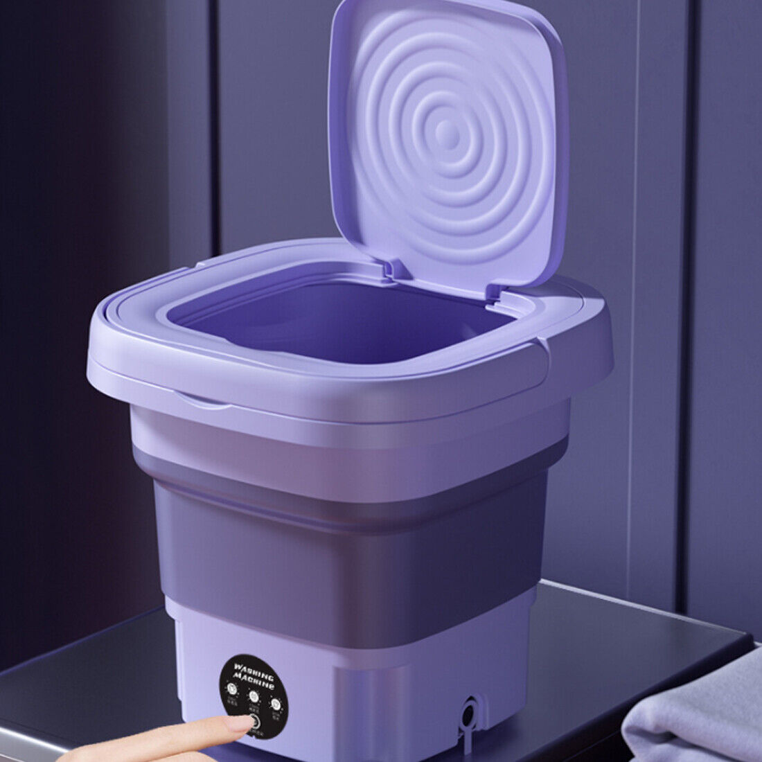 8L Portable Washing Machine Mini Washer Foldable Washer And Spin Dryer Travel UK