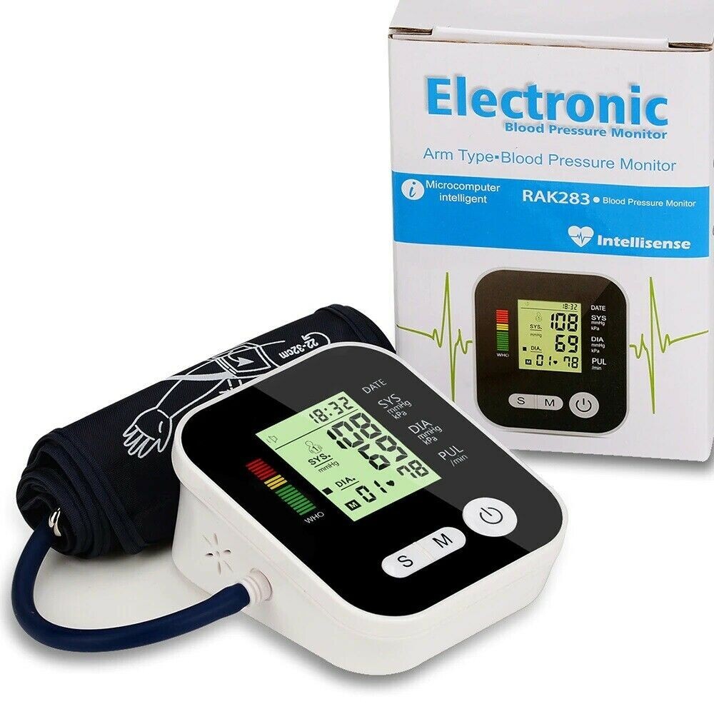 2025 Digital Automatic Blood Pressure Monitor – Upper Arm BP Machine with Heart Rate Monitor (UK)