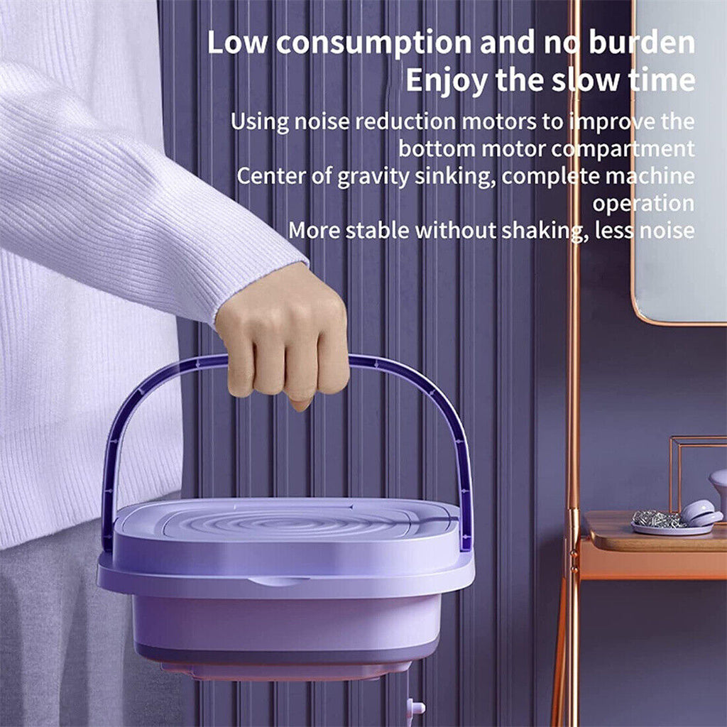 8L Portable Washing Machine Mini Washer Foldable Washer And Spin Dryer Travel UK