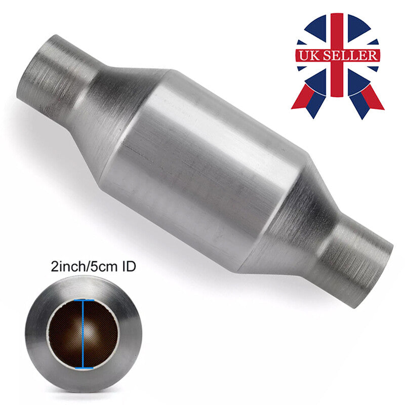 Universal Sports High Flow 400 Cell Catalytic Converter – 2 Inch Stainless Steel