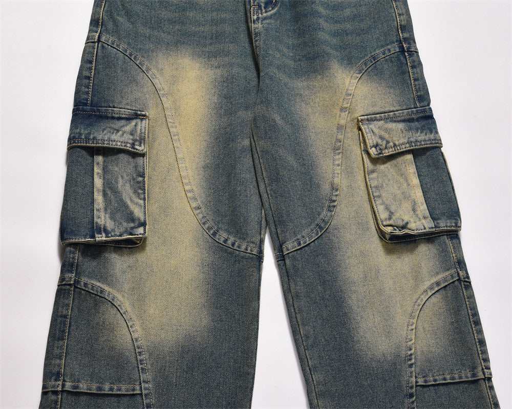Men's Fashion Pocket Denim Jeans
