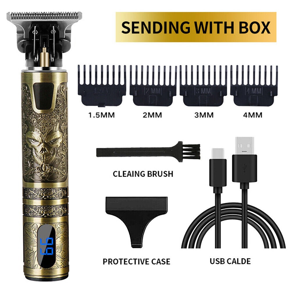 Beard Trimmer Hair Clippers Men's Shaver Cordless Hair Cutting Kit Barber Shaving Machine USB Rechargeable
