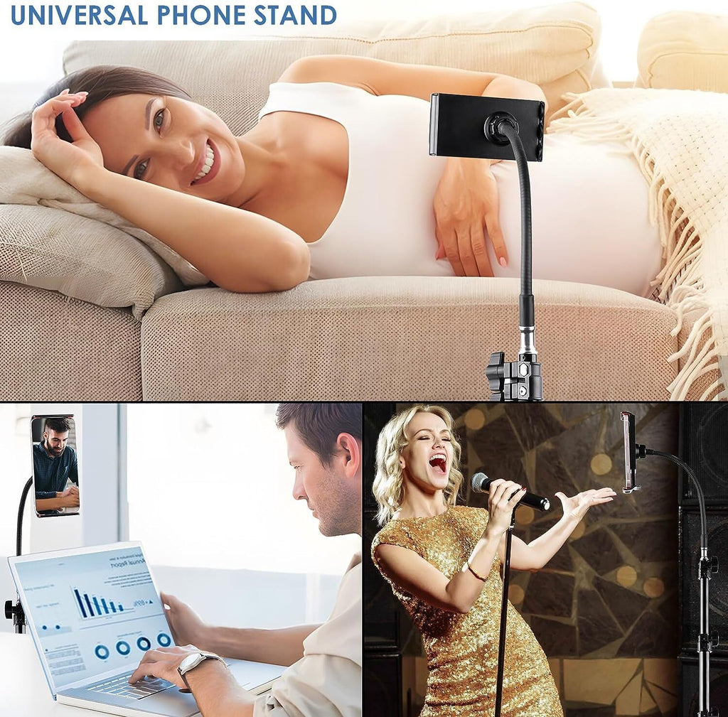 170CM Tall Flexible Phone Tripod Stand with Gooseneck