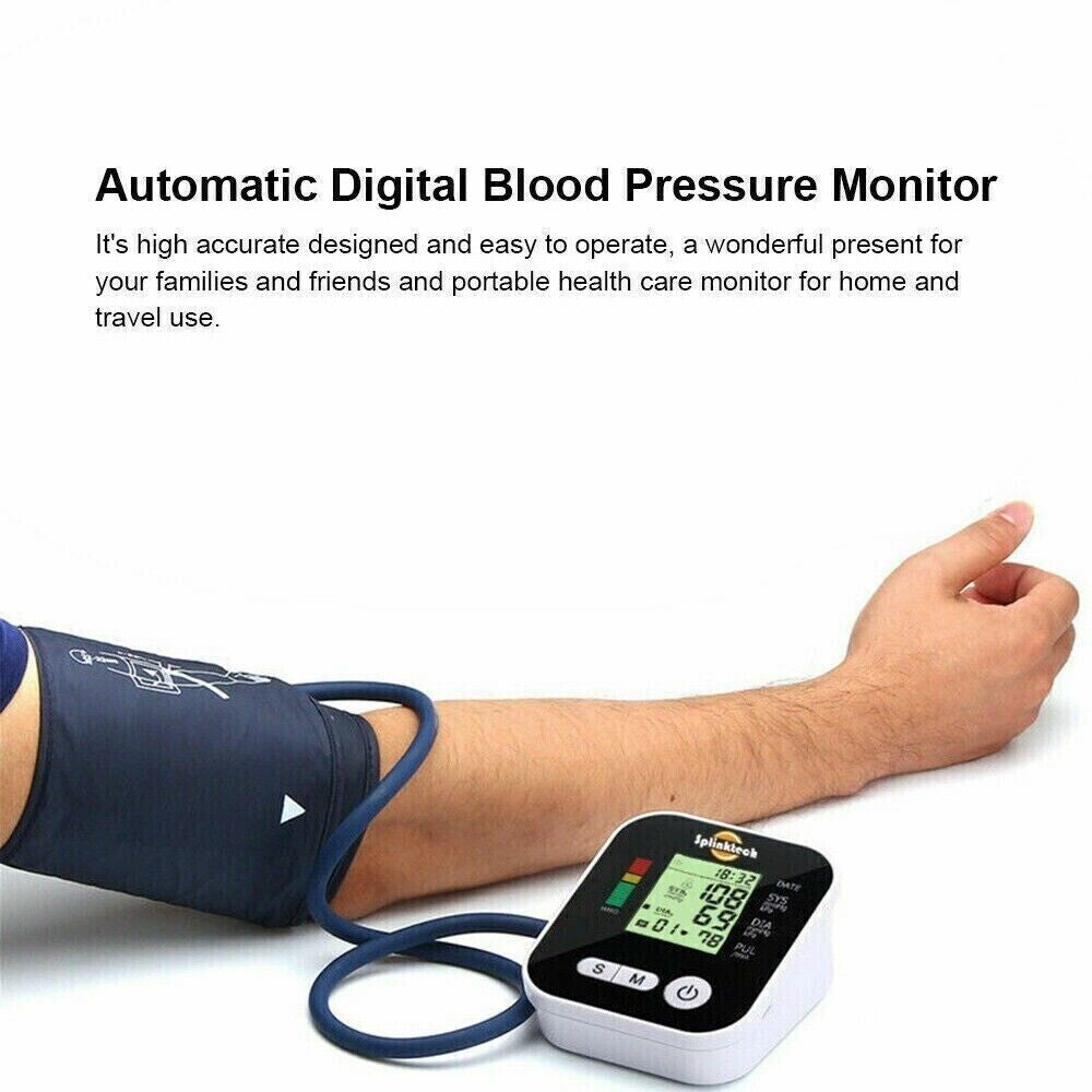 2025 Digital Automatic Blood Pressure Monitor – Upper Arm BP Machine with Heart Rate Monitor (UK)