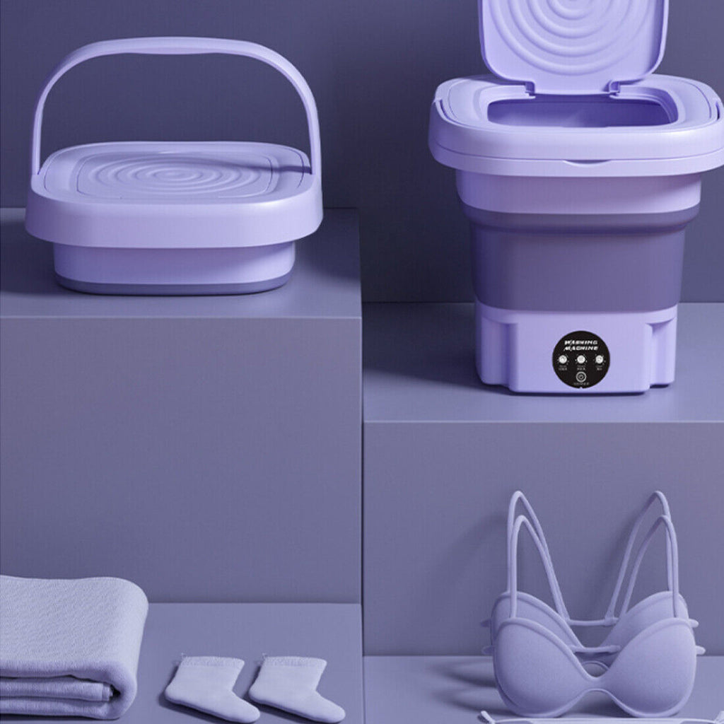 8L Portable Washing Machine Mini Washer Foldable Washer And Spin Dryer Travel UK