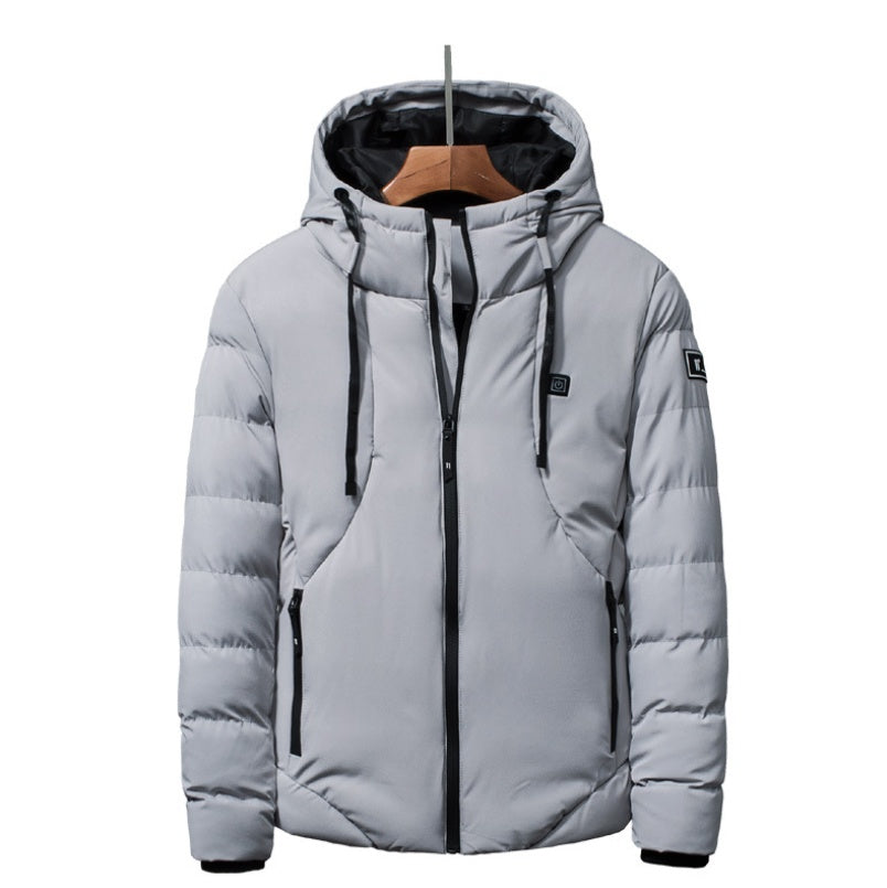 New Men &amp; Women USB Smart Electric Heated Jacket – Winter Thickened Hooded Outdoor Wear (Up to 7XL)