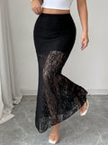 Women's Black Fishtail Skirt
