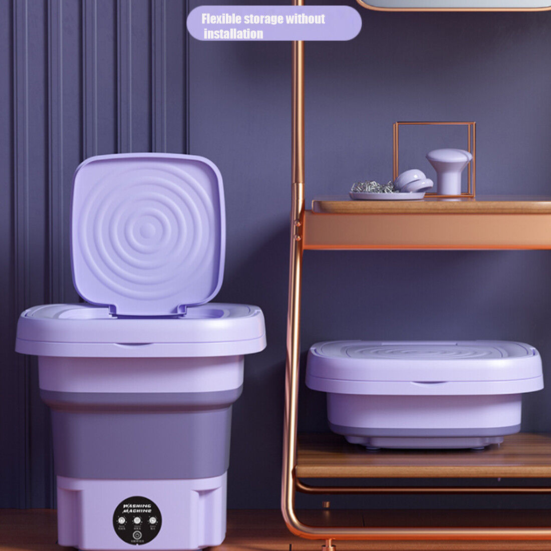 8L Portable Washing Machine Mini Washer Foldable Washer And Spin Dryer Travel UK