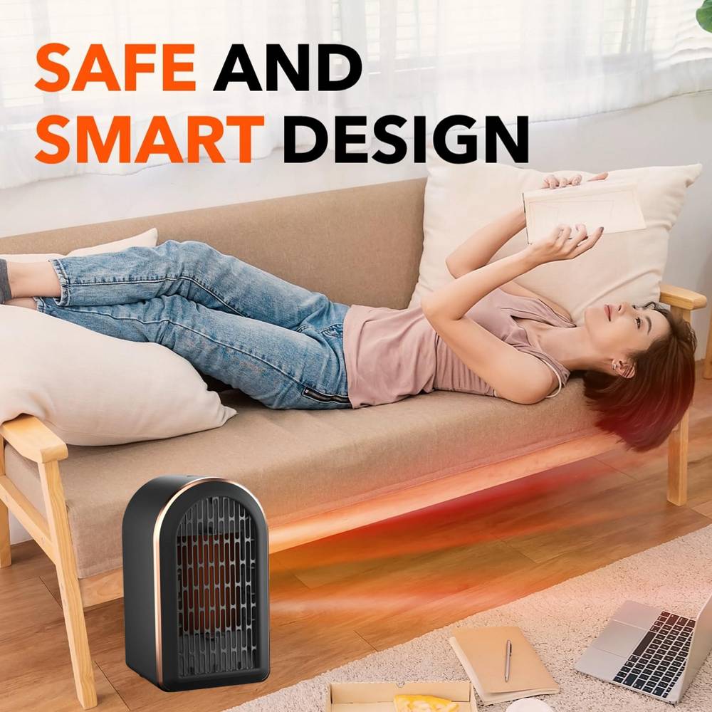 Electric Portable Space Heater Fan Heater Low Energy UK Plug