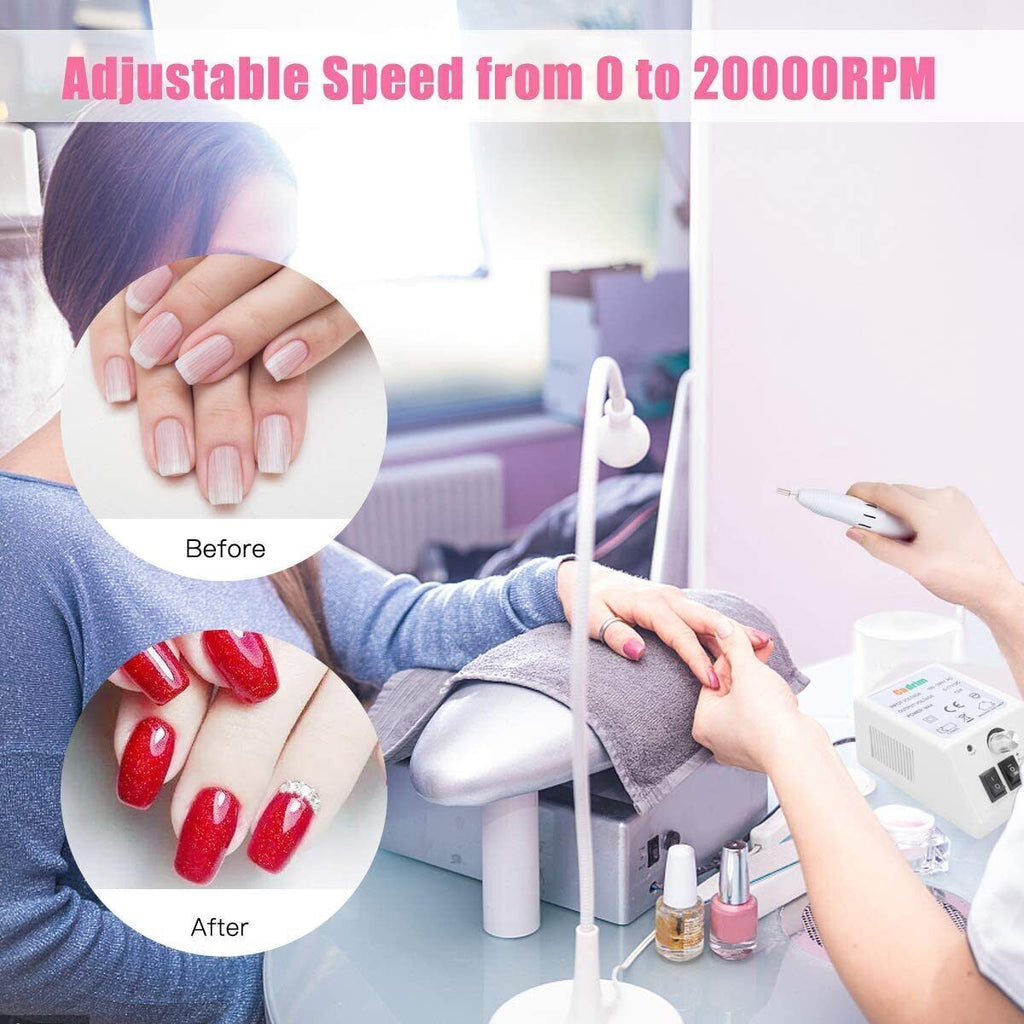 Electric Nail Art File Drill Machine Professional Manicure Pedicure original Set UK