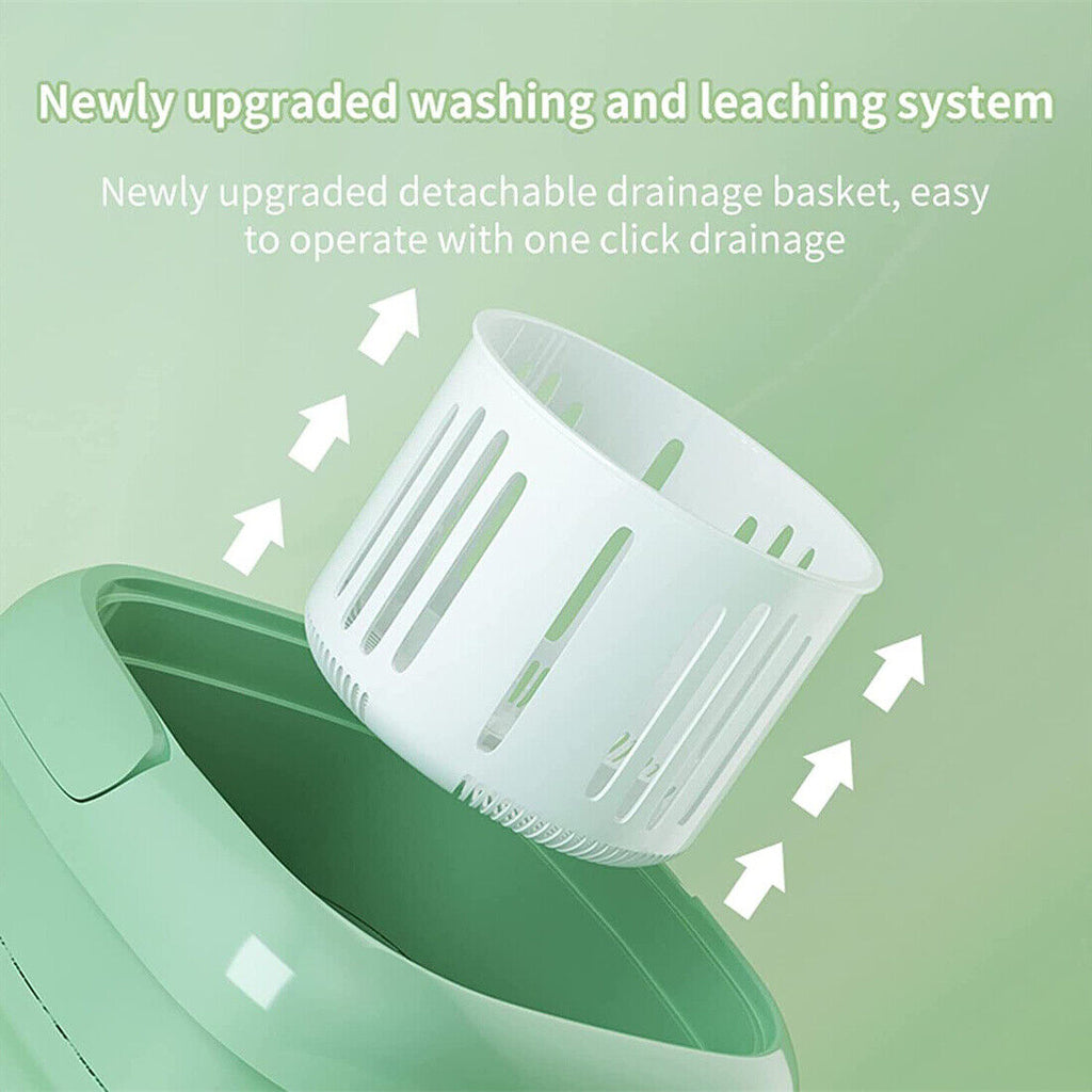 8L Portable Washing Machine Mini Washer Foldable Washer And Spin Dryer Travel UK