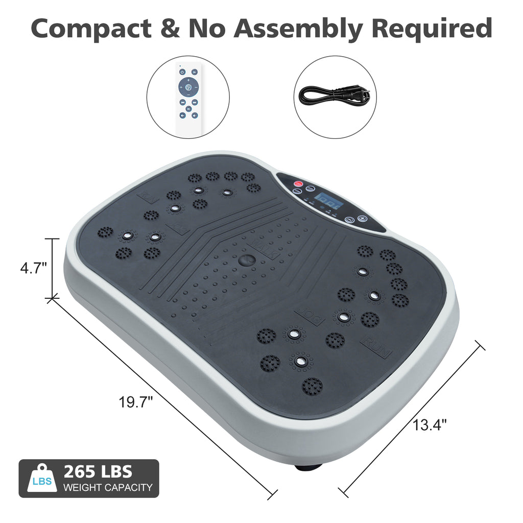 Vibration Plate Exercise Machine – Whole Body Workout Fitness Platform (Grey & Black)