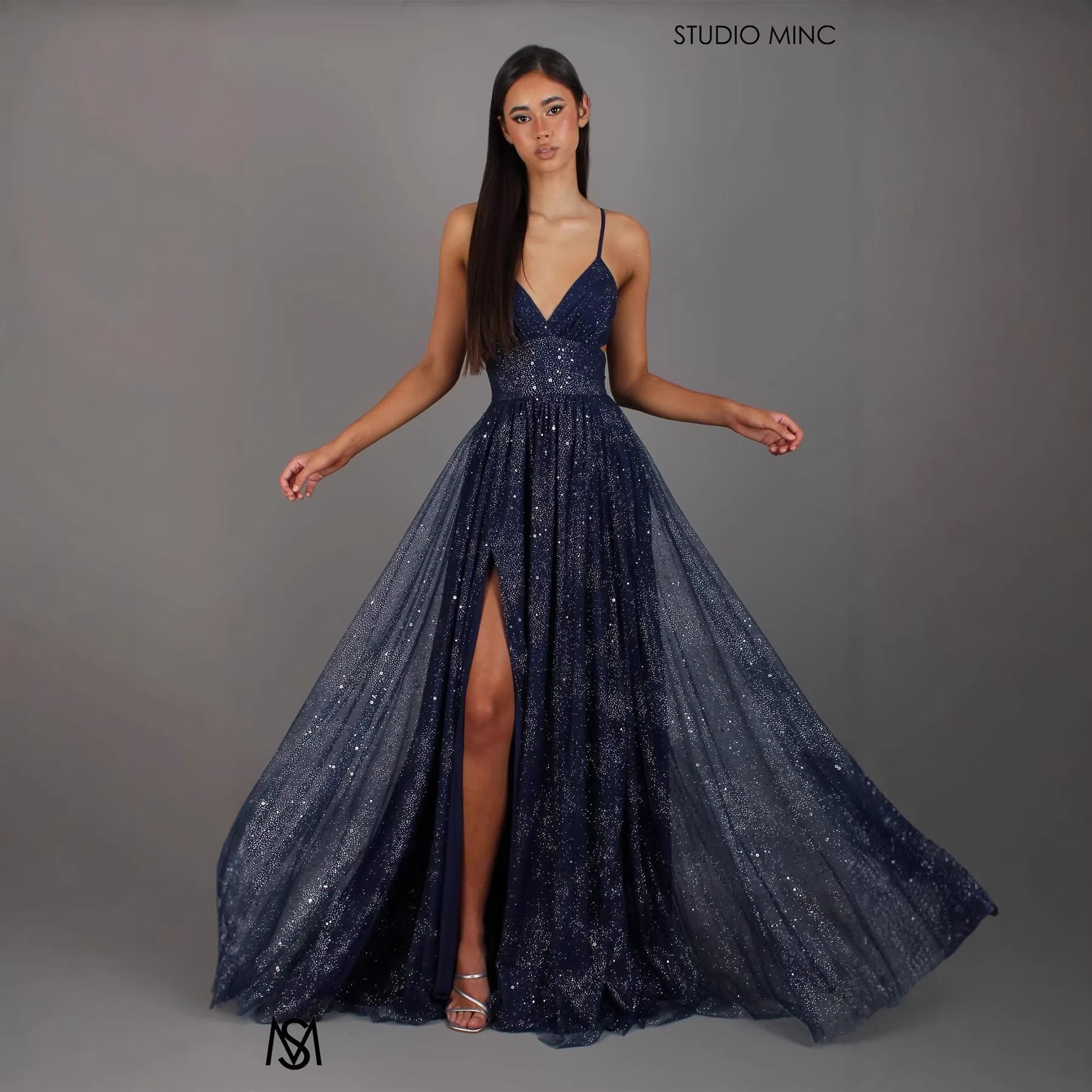Elegant Spaghetti Strap X-Back High Waist Maxi Dress