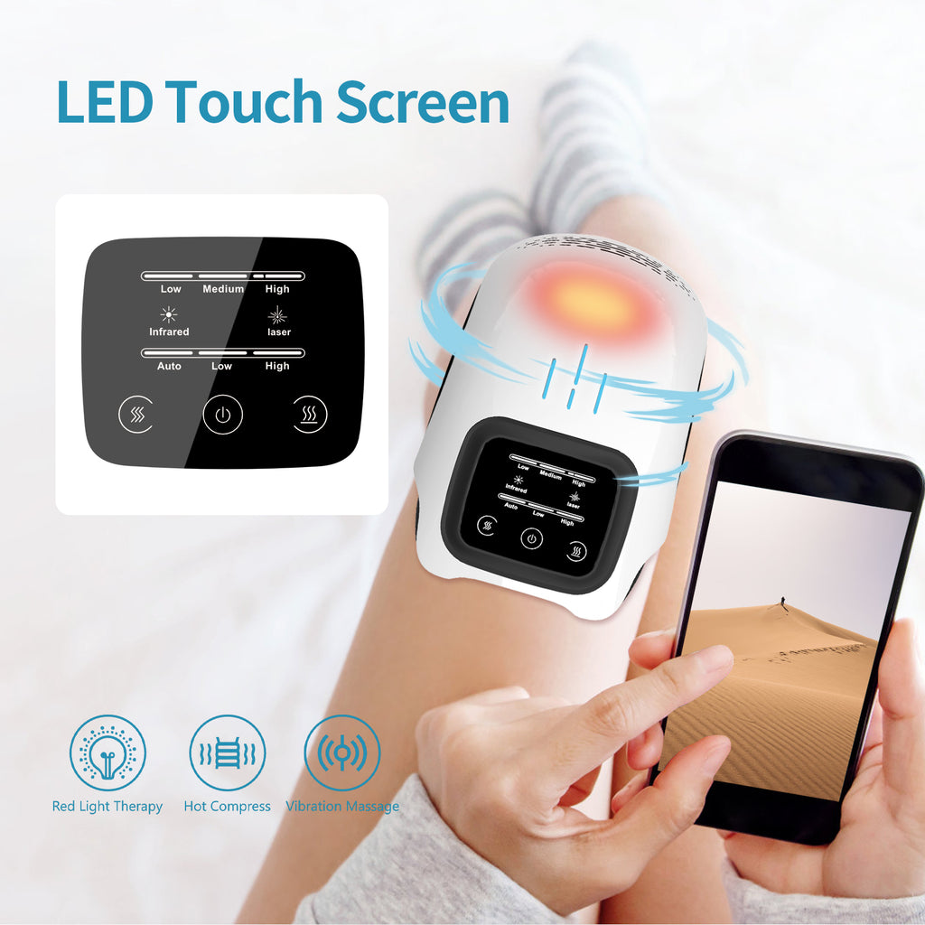 Intelligent Rechargeable Knee Massager with Heating & Vibration