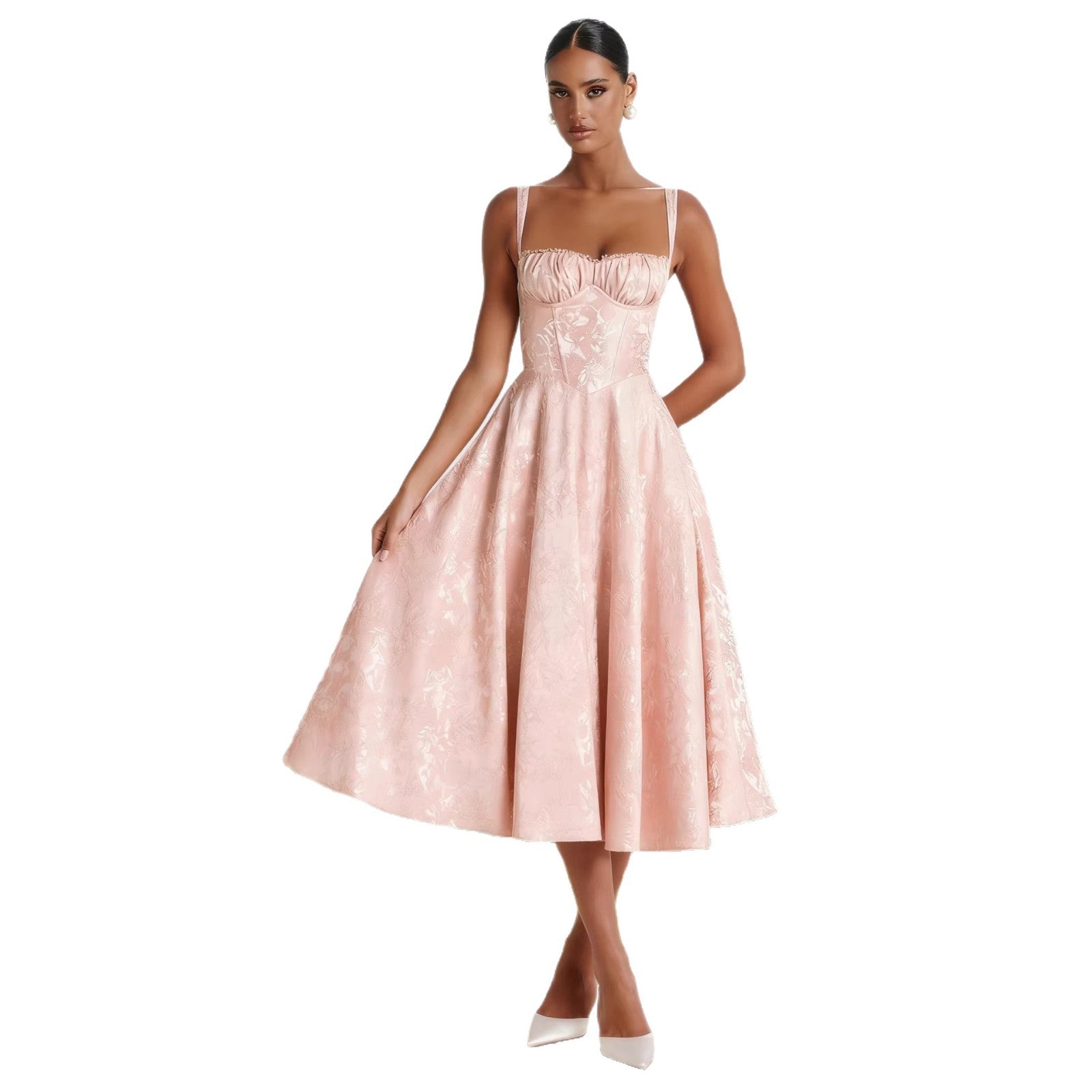 Women's Sleeveless High-Waist Mid-Maxi Dress