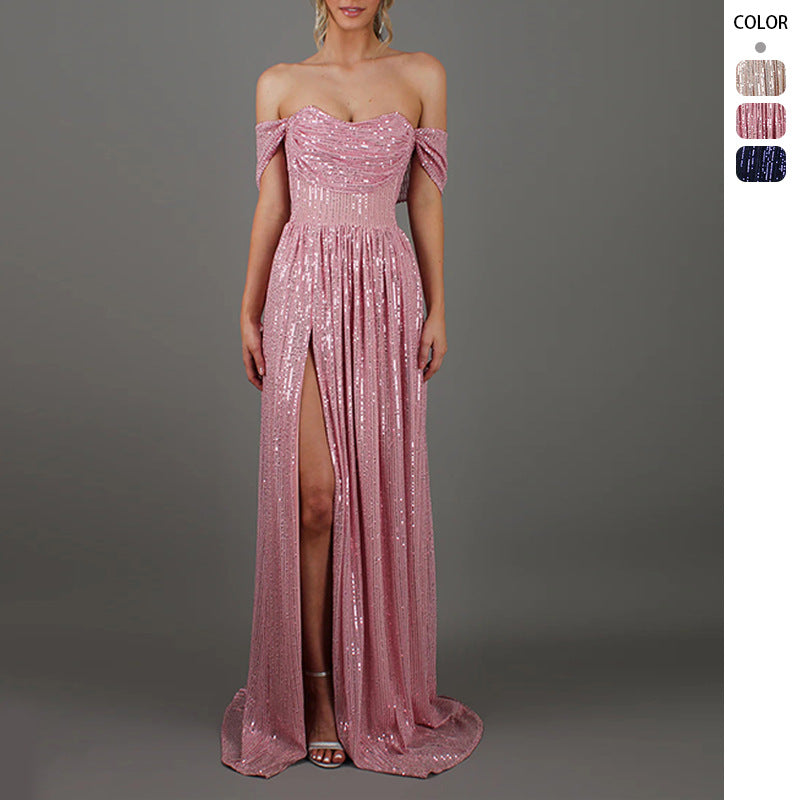 Sequin Maxi Prom Dress