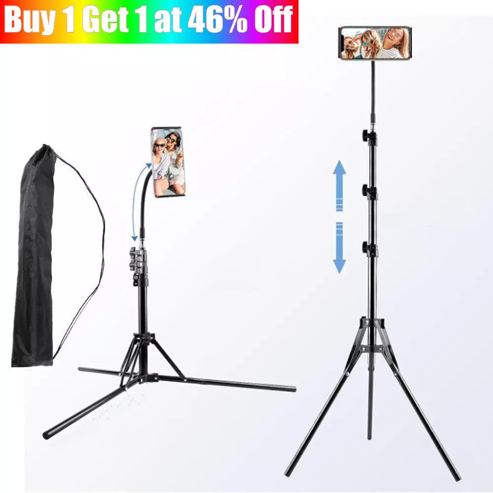 170CM Tall Flexible Phone Tripod Stand with Gooseneck