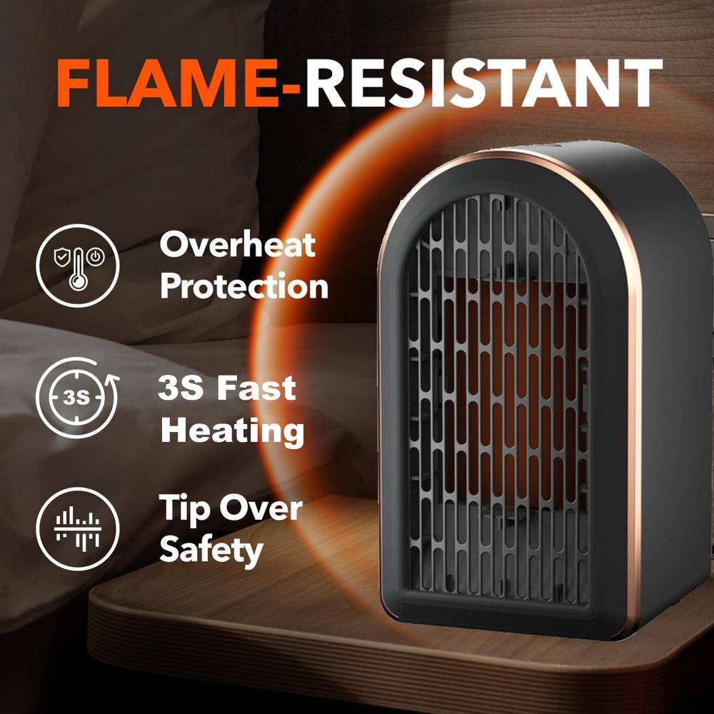 Electric Portable Space Heater Fan Heater Low Energy UK Plug