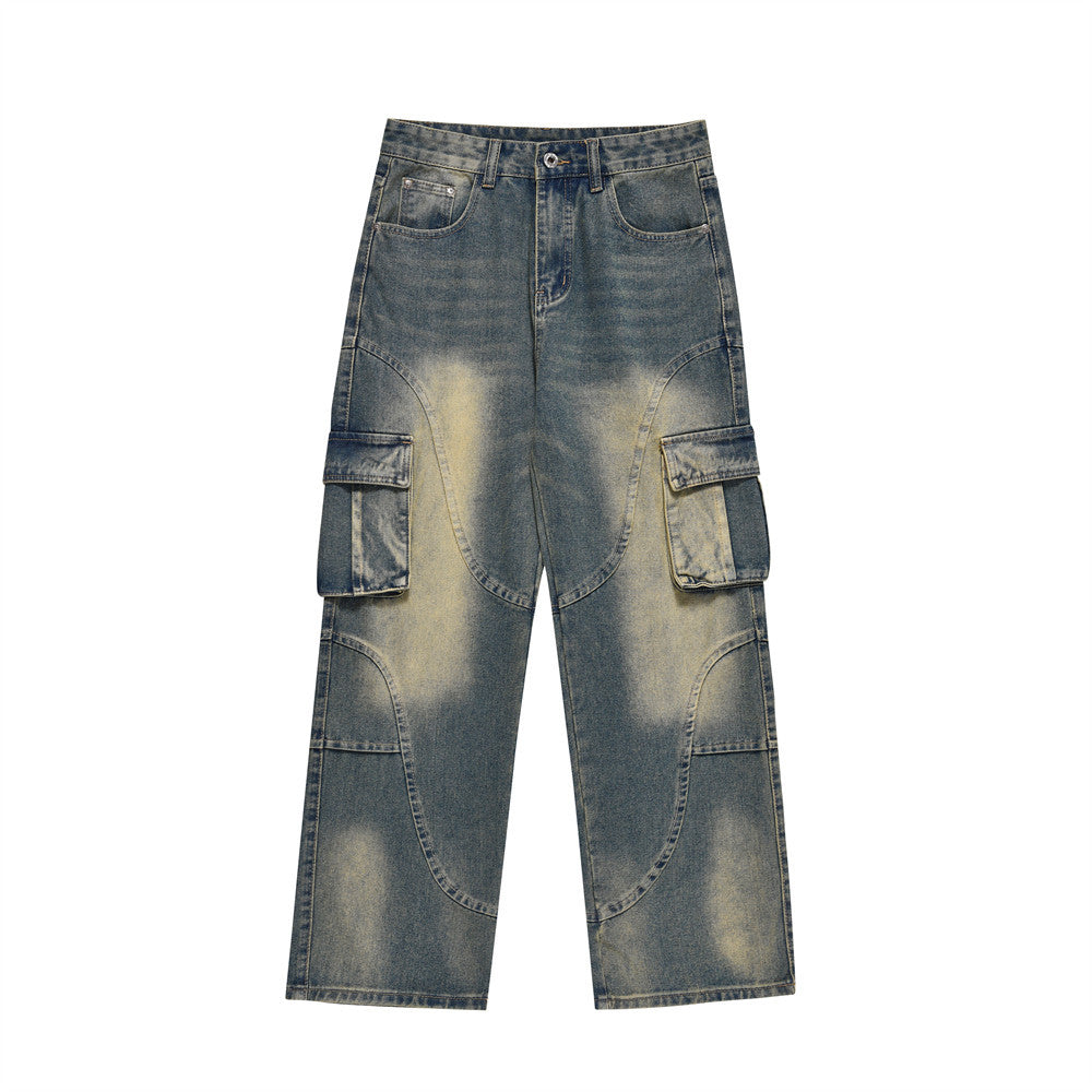 Men's Fashion Pocket Denim Jeans