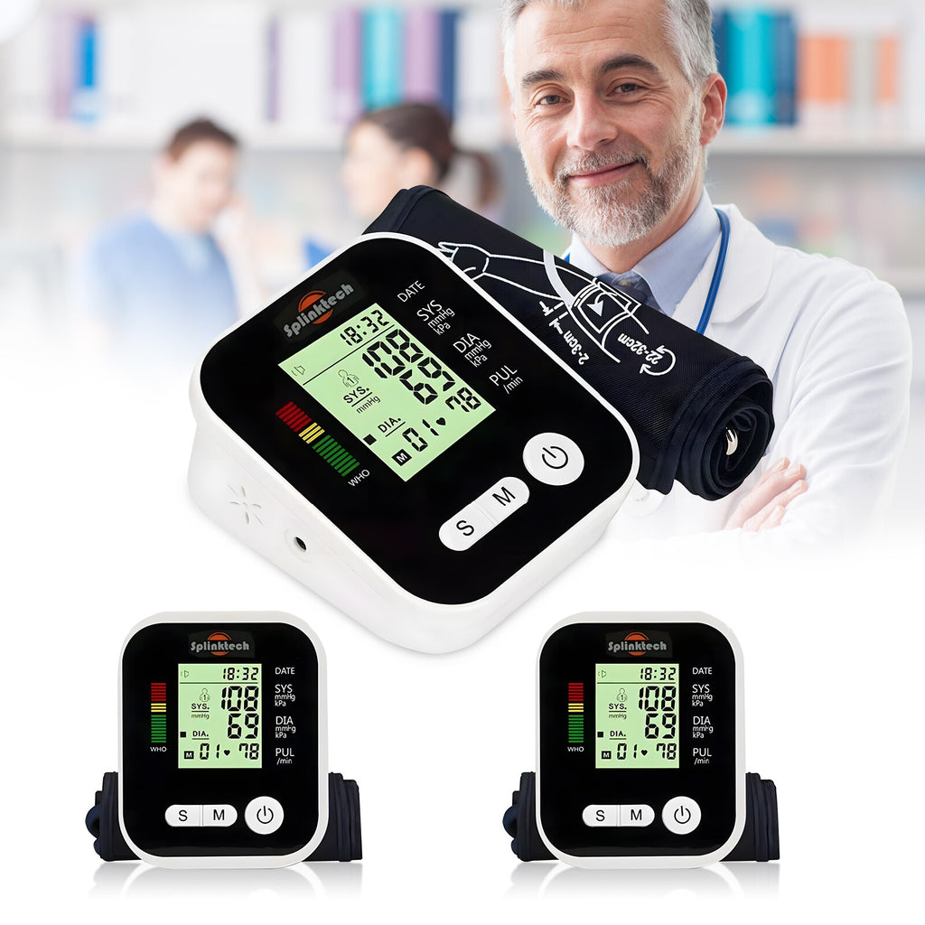 2025 Digital Automatic Blood Pressure Monitor – Upper Arm BP Machine with Heart Rate Monitor (UK)