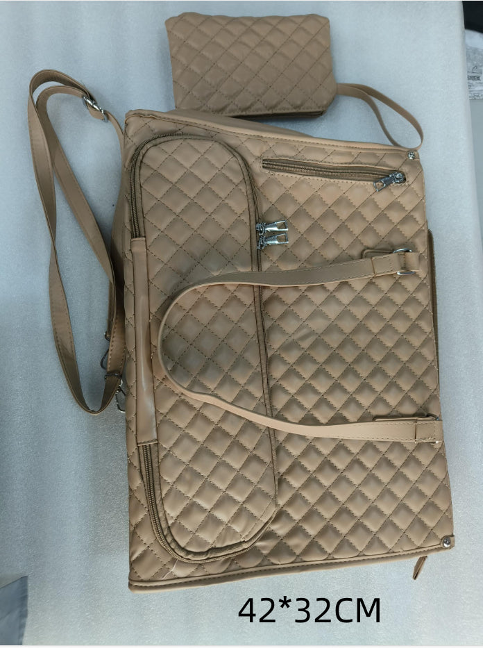 Women's Quilted Lunch Tote Bag with Large Capacity Storage