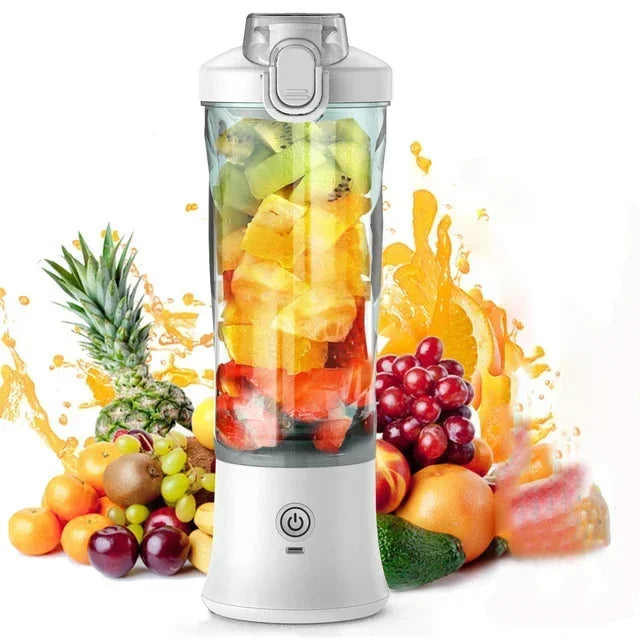 Portable Blender 600ML Electric Juicer – USB Rechargeable Smoothie Mixer