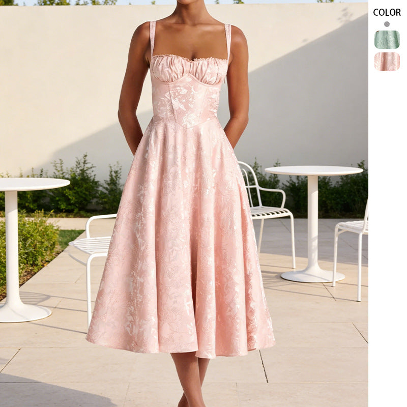 Women's Sleeveless High-Waist Mid-Maxi Dress