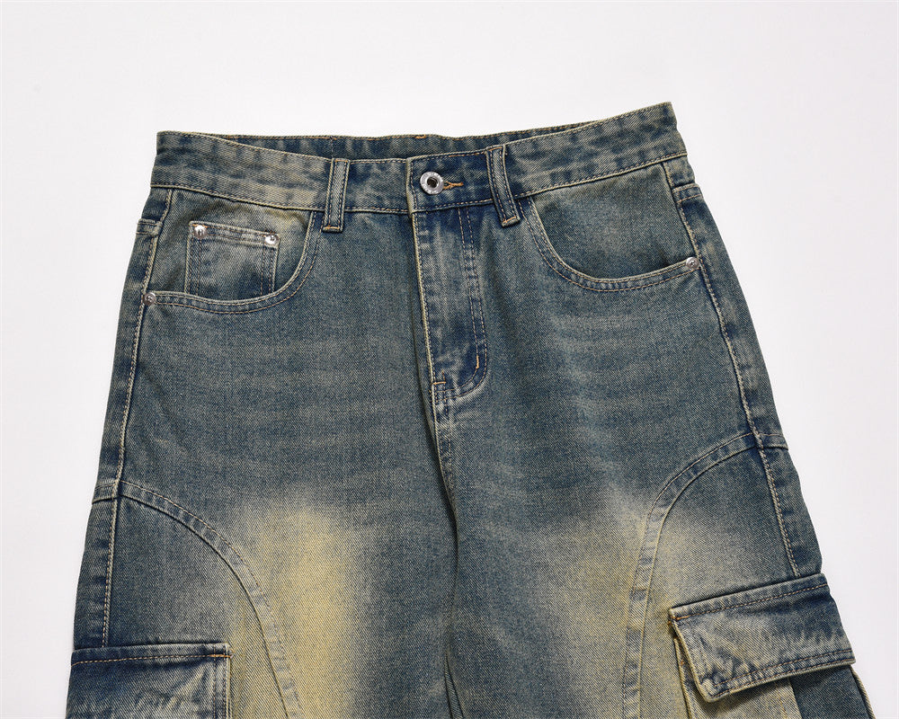 Men's Fashion Pocket Denim Jeans