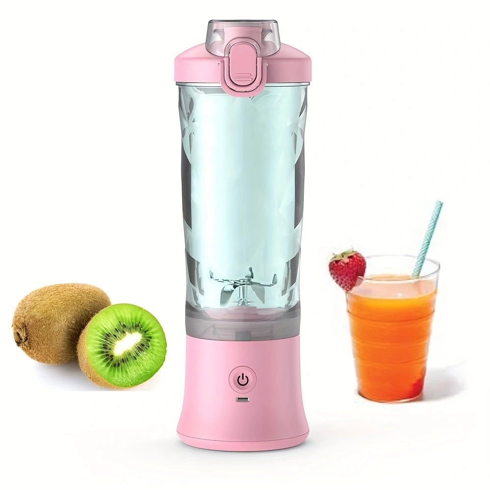 Portable Blender 600ML Electric Juicer – USB Rechargeable Smoothie Mixer