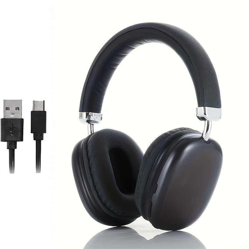This Bluetooth Headset With A Microphone Offers A 40-hour Playback Time. It Is Retractable, Has High-quality Sound, And Features Soft Memory Ear Cups With Button Control. It Is Suitable For Music