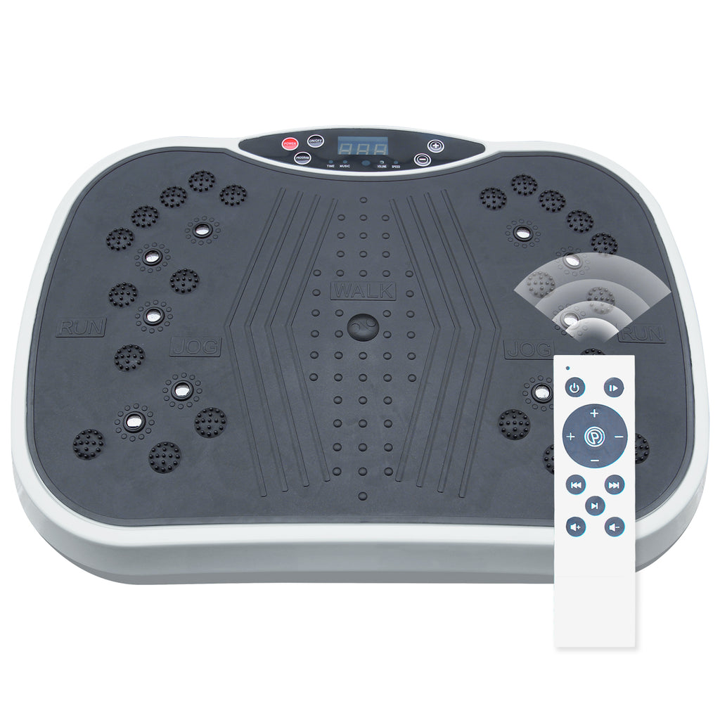Vibration Plate Exercise Machine – Whole Body Workout Fitness Platform (Grey & Black)
