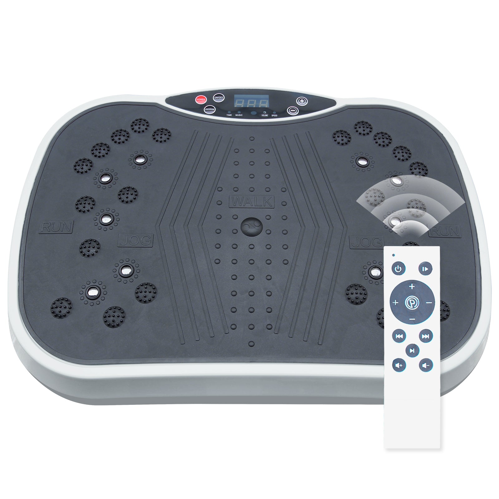 Vibration Plate Exercise Machine – Whole Body Workout Fitness Platform (Grey & Black)