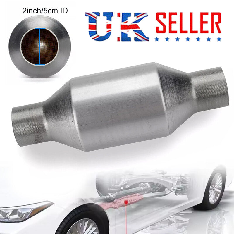 Universal Sports High Flow 400 Cell Catalytic Converter – 2 Inch Stainless Steel